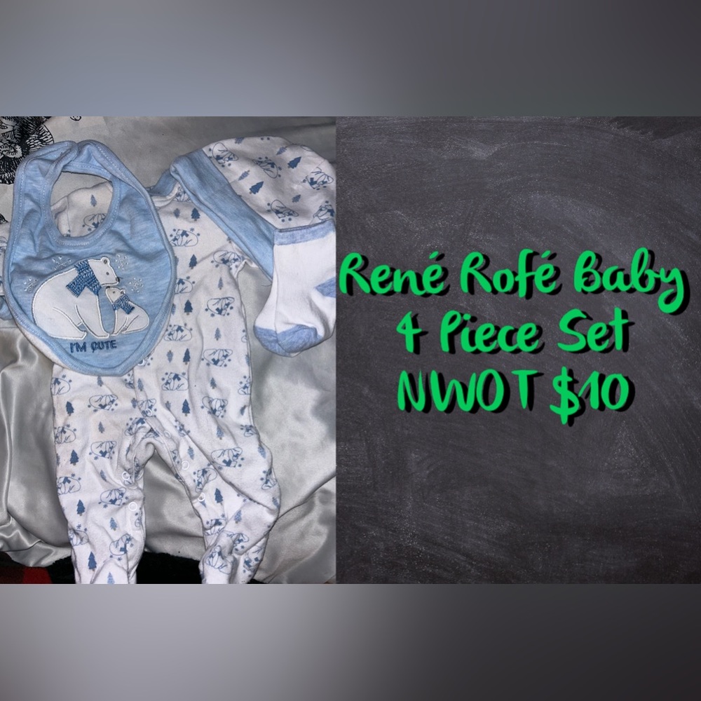 René Rofé 4 piece set NEW 0-3 months